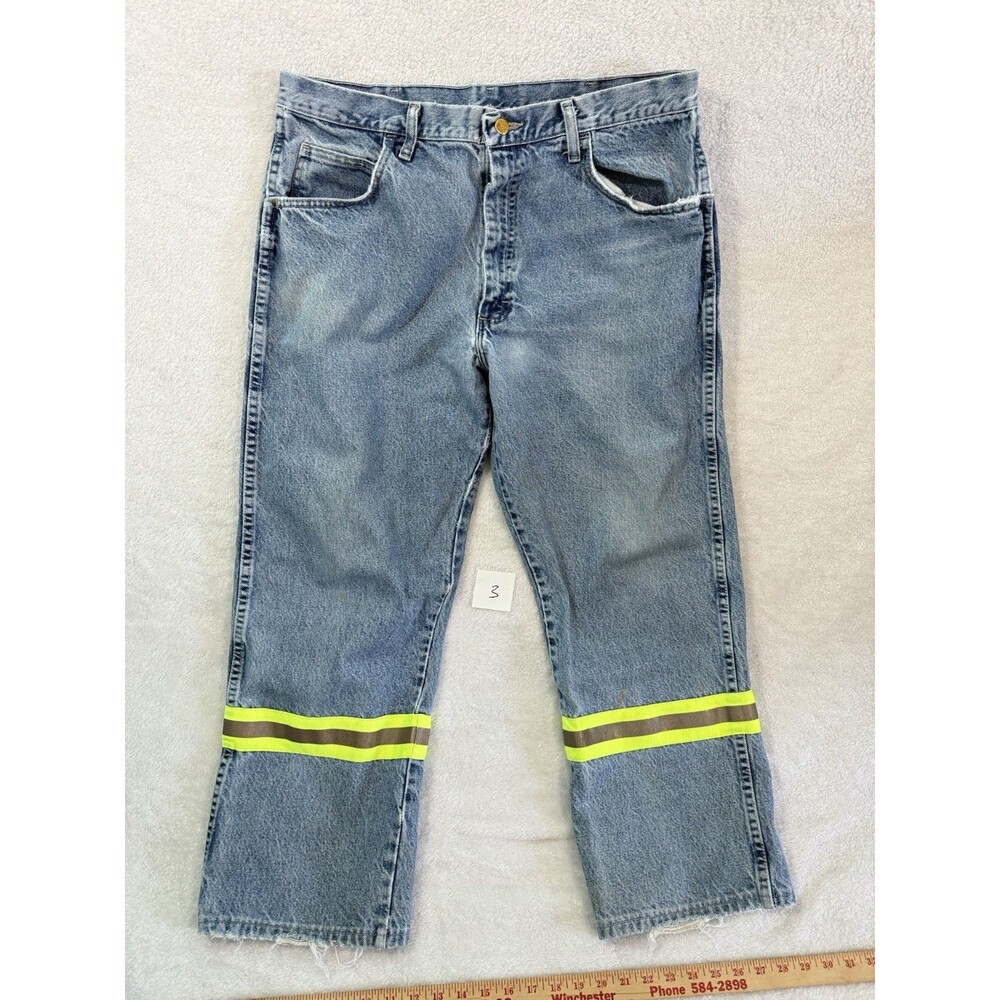 Bulwark FR Fire Resistant Denim Jeans W/ Reflective Stripes 34x30 Workwear